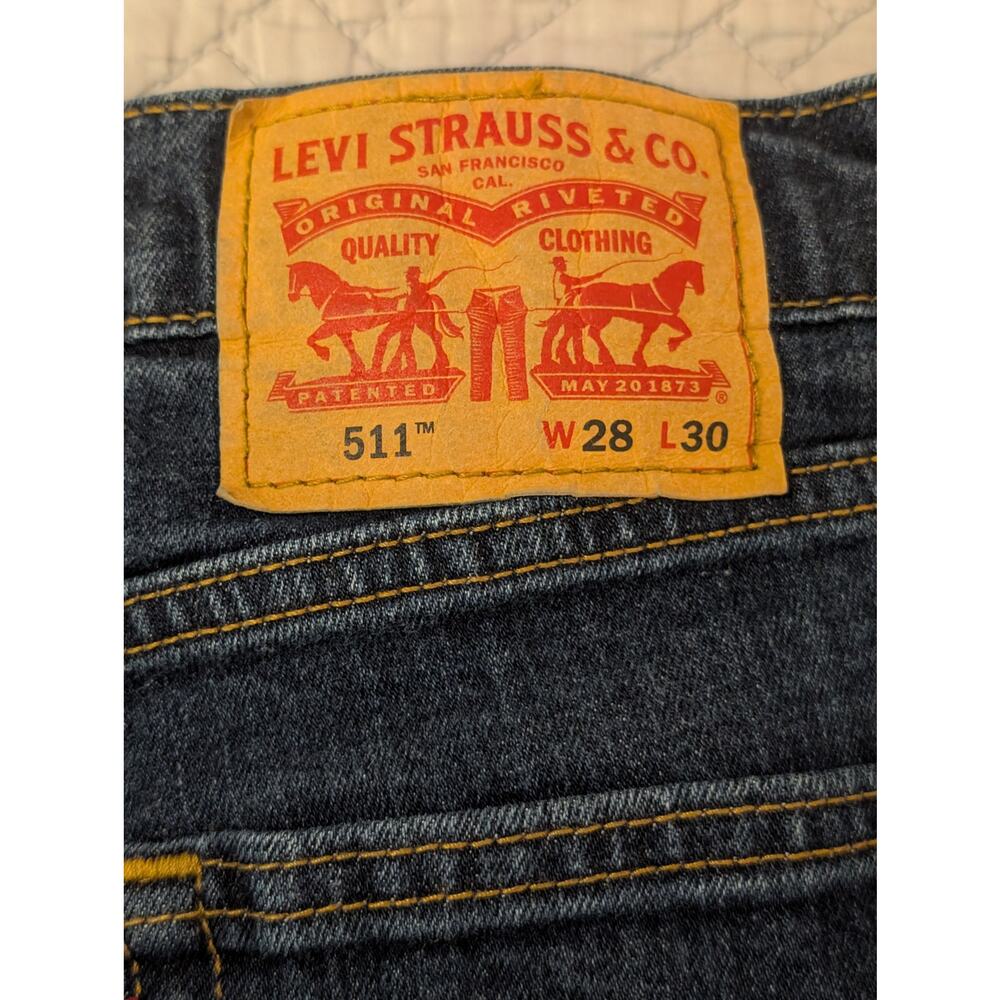 Levi's 511 Jeans Men's Size 28x30 Blue Straight Leg (0439)
